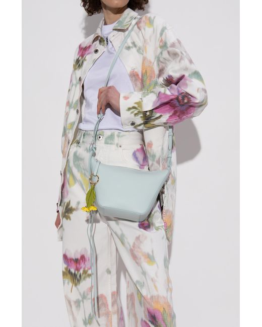Loewe White Leather Bag 'Mini Hammock'
