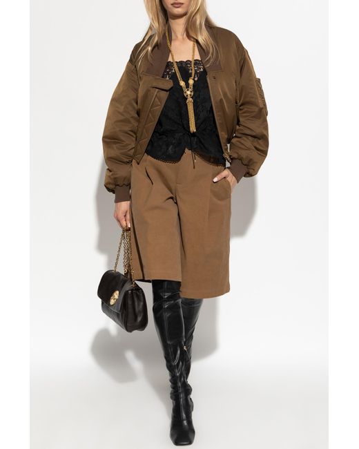 Chloé Brown Bomber Jacket