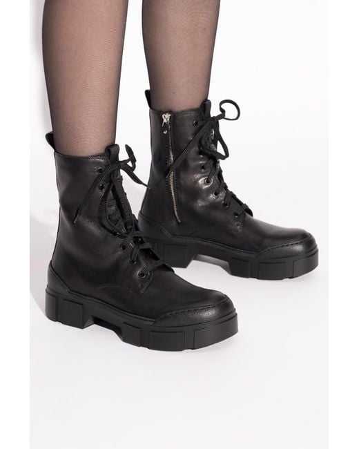 Vic Matié Black Leather Ankle Boots