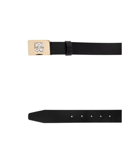 DSquared² Black Leather Belt