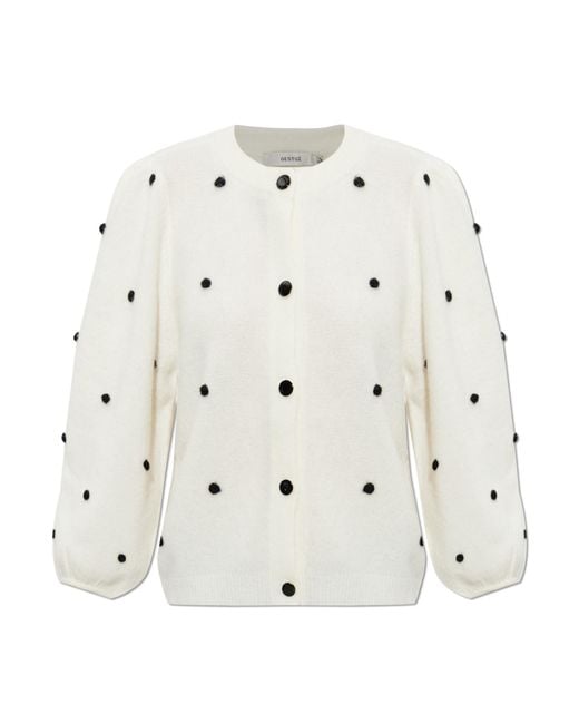 Gestuz White Cardigan 'Gzalpha'
