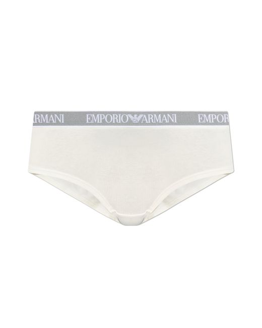 Emporio Armani White Cotton Briefs