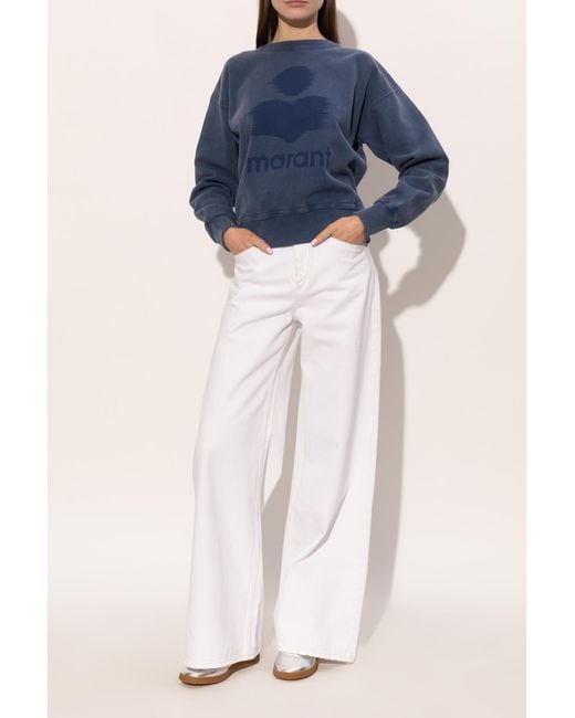 Isabel Marant Natural 'Kaycee' Leather Sneakers