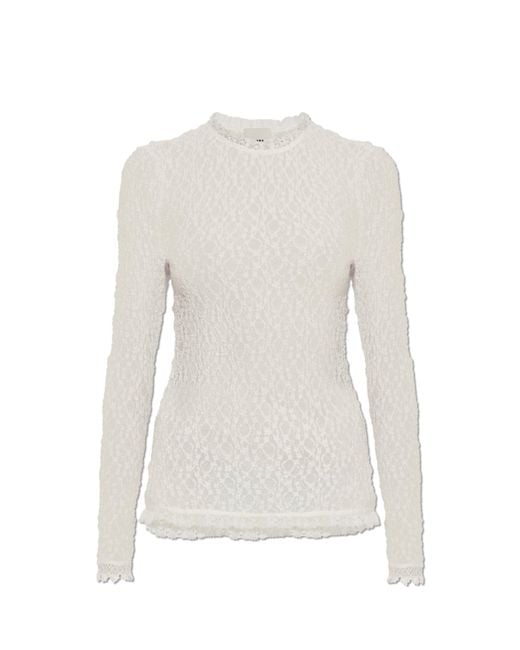 Isabel Marant White Lace Top 'Brany'