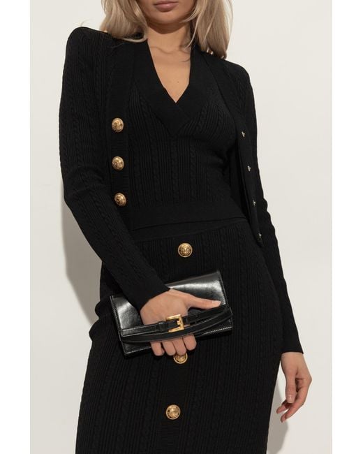 Balmain Black Clutch Bag 'Shuffle'