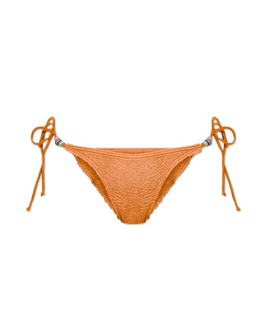 Bondeye Orange Beaded Bikini Bottom