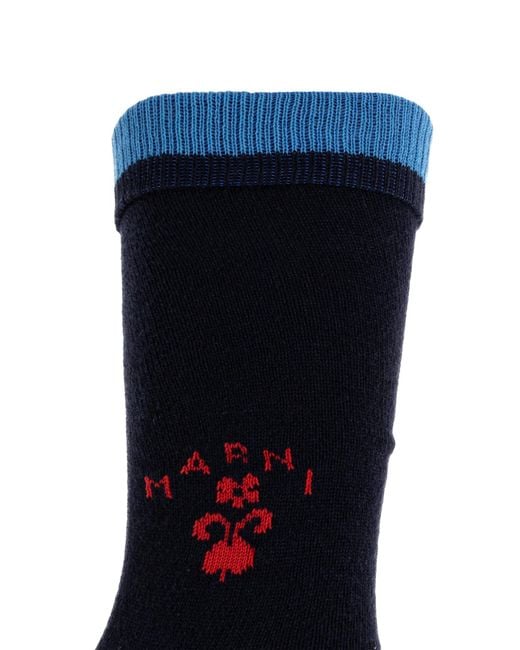 Marni Black Wool Socks for men