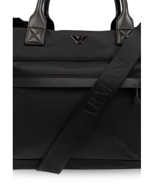 Emporio Armani Black Hand Luggage From The ‘Sustainability’ Collection for men