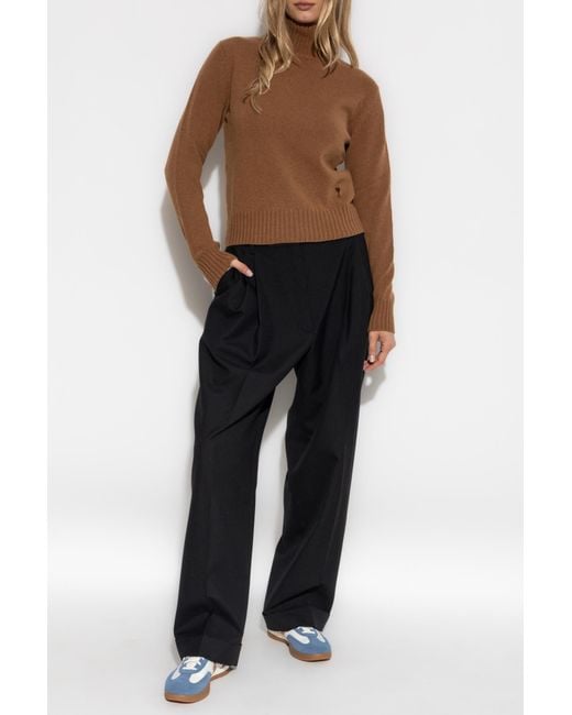 AMI Brown Wool Turtleneck