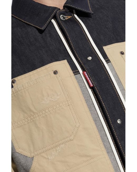DSquared² Natural Printed Jacket for men