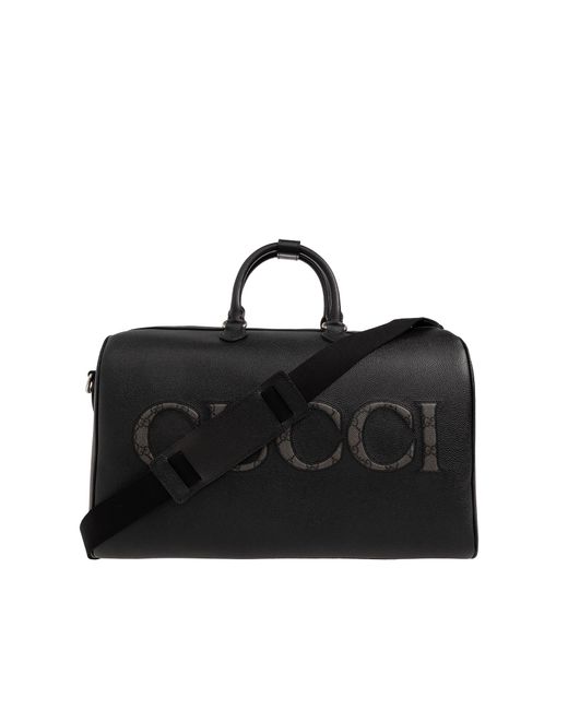 Gucci Leather Duffel Bag in Black for Men Lyst