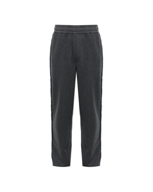 Moncler Black Sweatpants With Logo Patch for men
