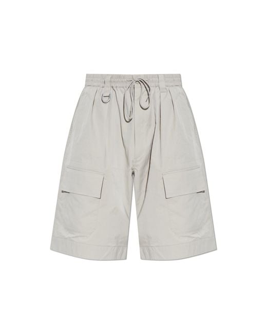 Y-3 White 'Cargo' Shorts for men