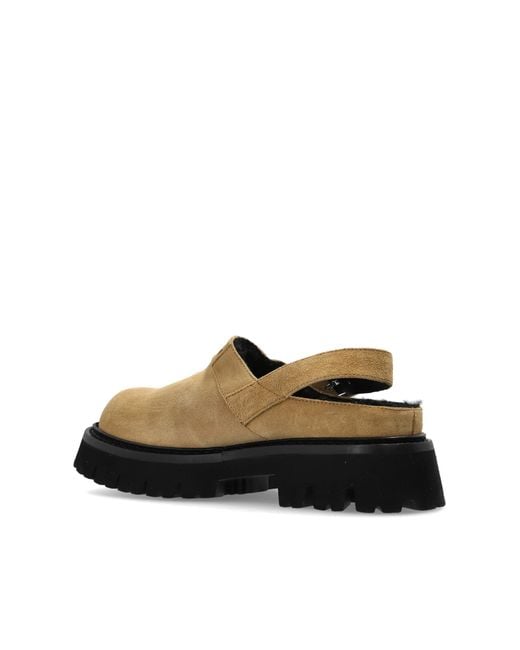 Moschino Brown Suede Platform Shoes
