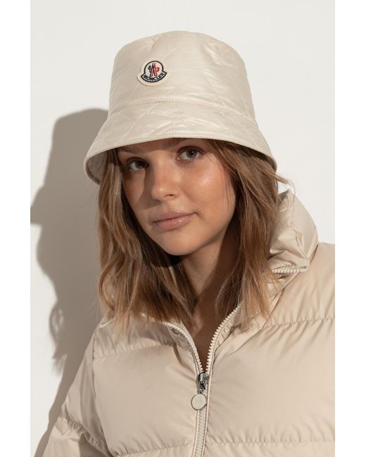Moncler Natural Hat With Logo