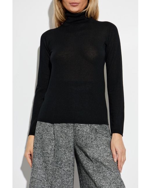 Max Mara Black Wool Turtleneck 'saluto',
