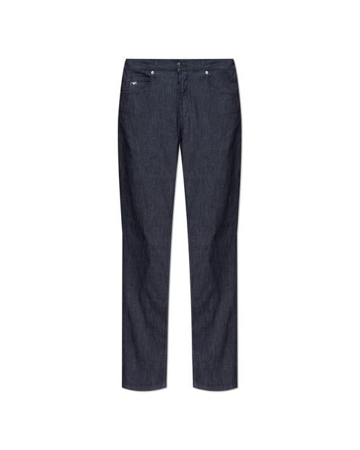 Emporio Armani Blue Tapered Leg Jeans for men