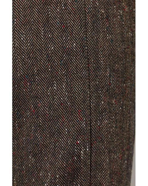 DSquared² Brown Herringbone Pattern Trousers for men