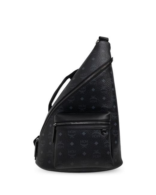 MCM Black One-Shoulder Backpack for men