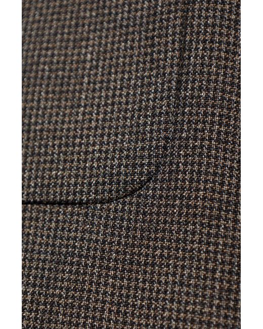 Paul Smith Black Wool Blazer With Check Pattern for men