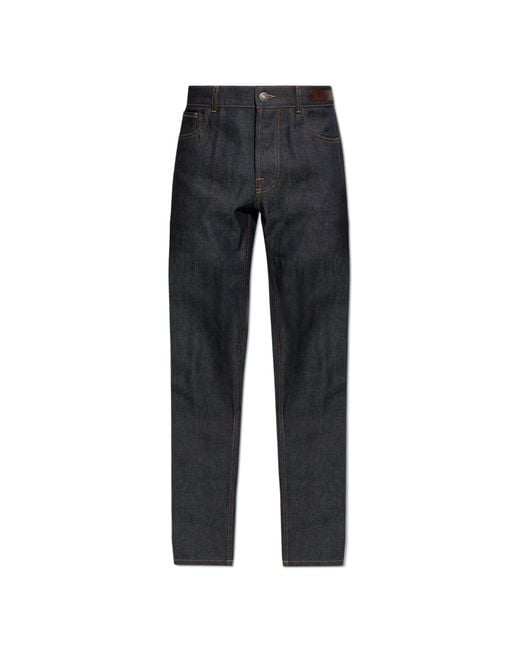 Lanvin Black Jeans With Tapered Legs for men