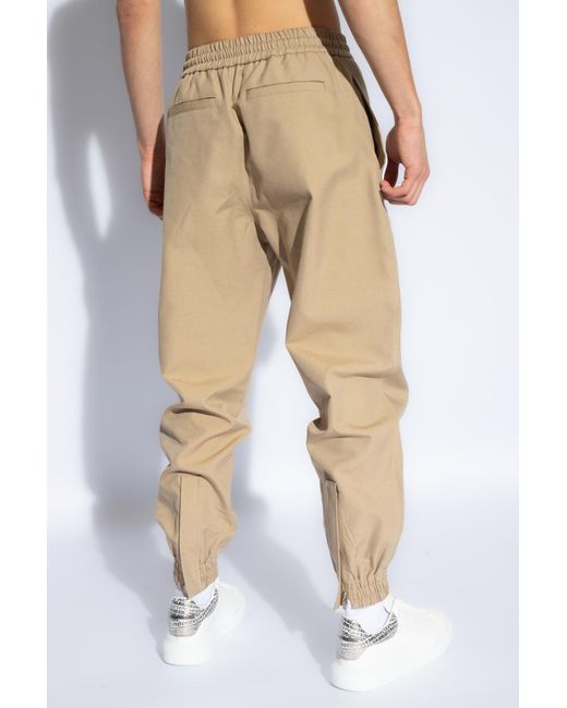 Alexander McQueen Natural Cotton Trousers for men