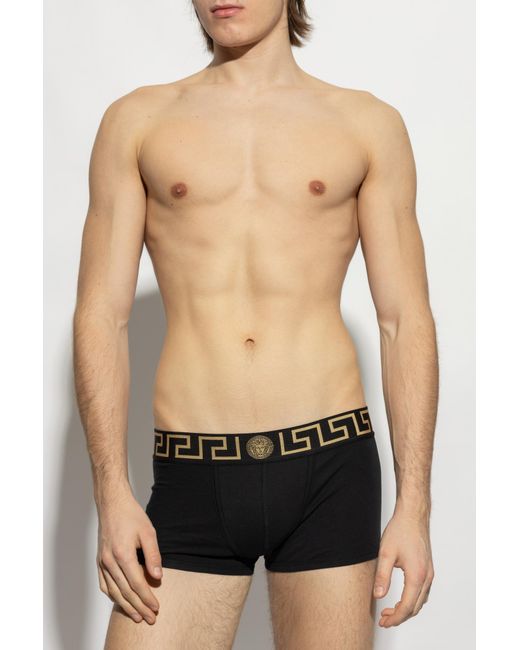 Versace Black Cotton Boxers for men