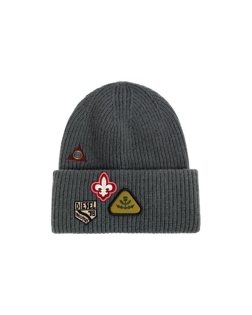 DIESEL Black Wool Beanie 'K-Phat'