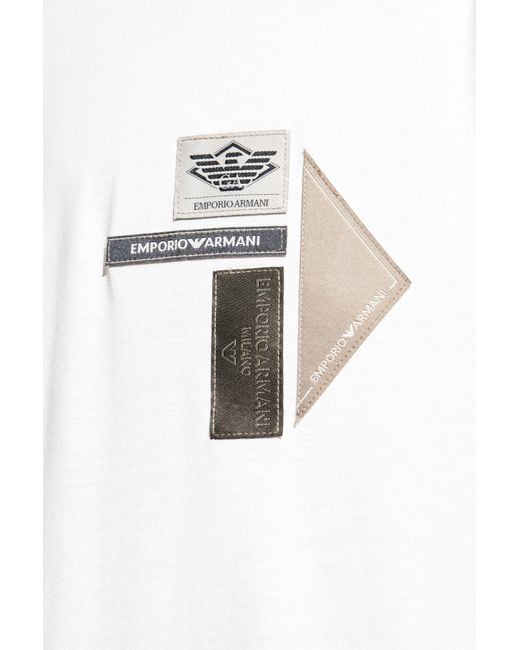 Emporio Armani White T-Shirt With Logo for men