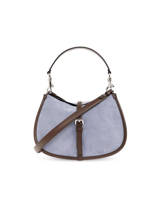 Etro Blue Suede Shoulder Bag