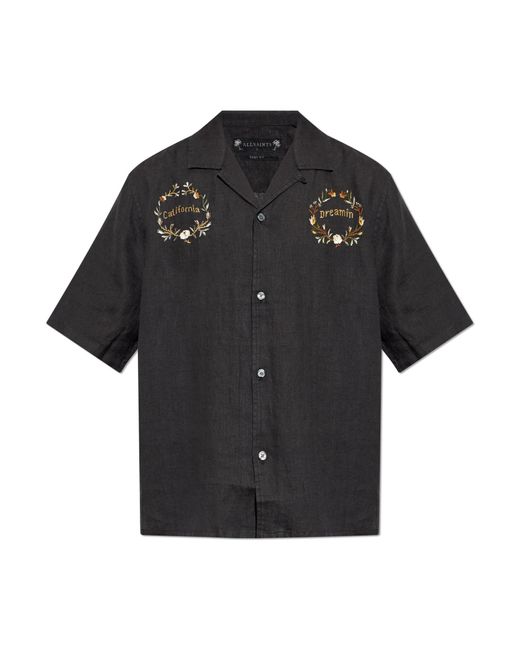 AllSaints Black "Klavicle" Shirt for men