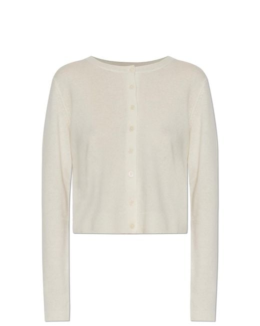 LoveShackFancy White Cashmere Cardigan 'Cameyrn'