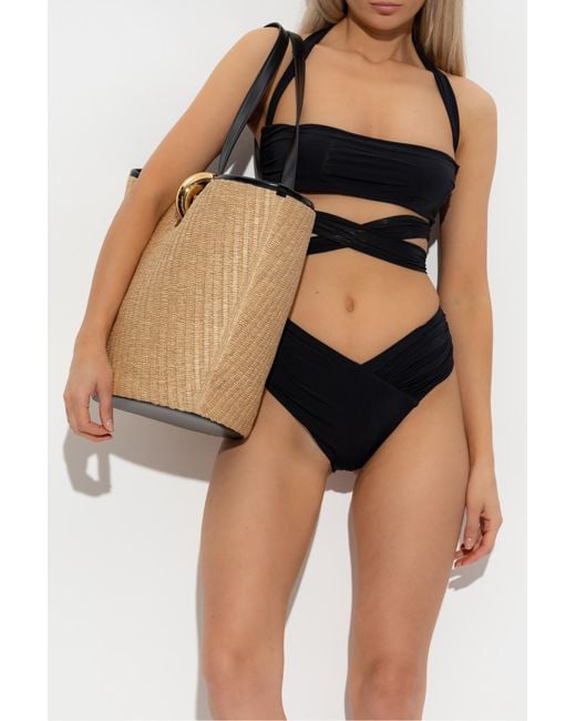 Balmain Black Two-Piece Swimsuit