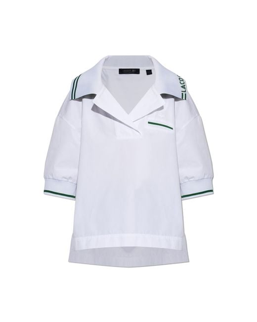 LACOSTE RUNWAY Gray Polo With Logo