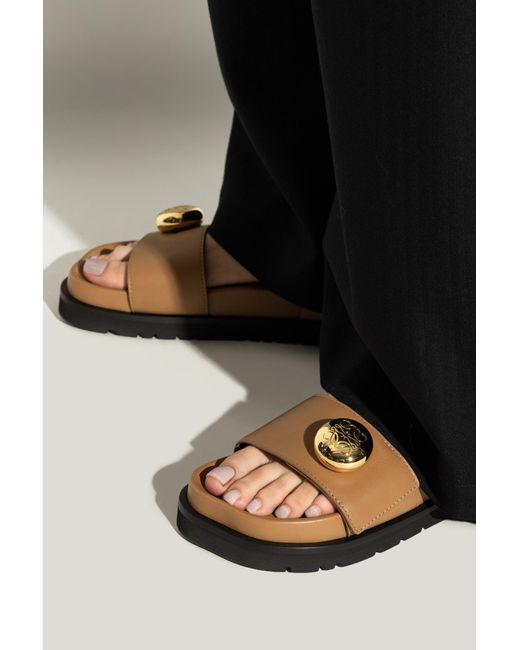 Loewe Brown Sandals 'Pebble'