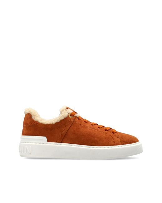 Balmain Brown "B-Court" Sports Shoes