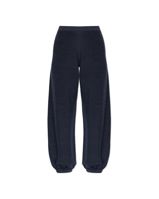 Fabiana Filippi Blue Trousers With Lurex Thread