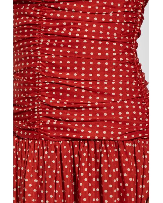 Matteau Red Dress With Polka Dot Pattern