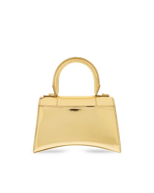 Balenciaga Metallic 'hourglass Xs' Shoulder Bag,