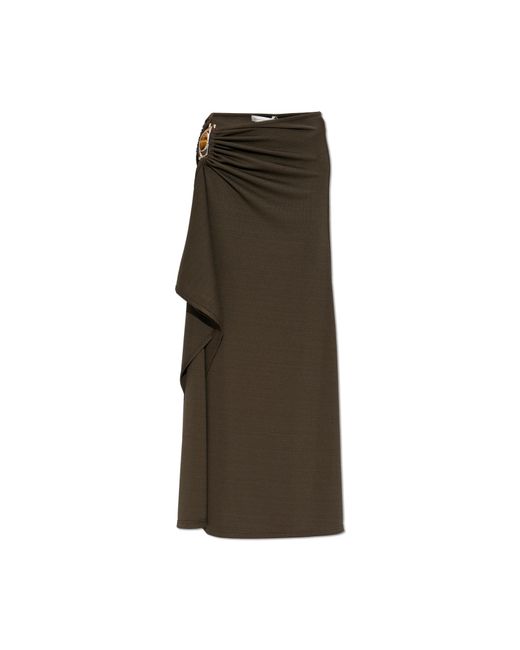 Christopher Esber Green Skirt "Occhio Crystal"