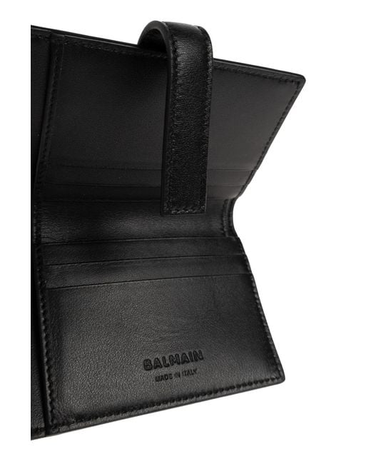 Balmain Black Monogram Wallet for men