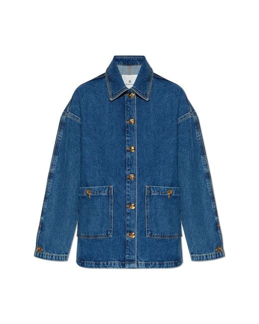Anine Bing Blue Denim Jacket "Luca"