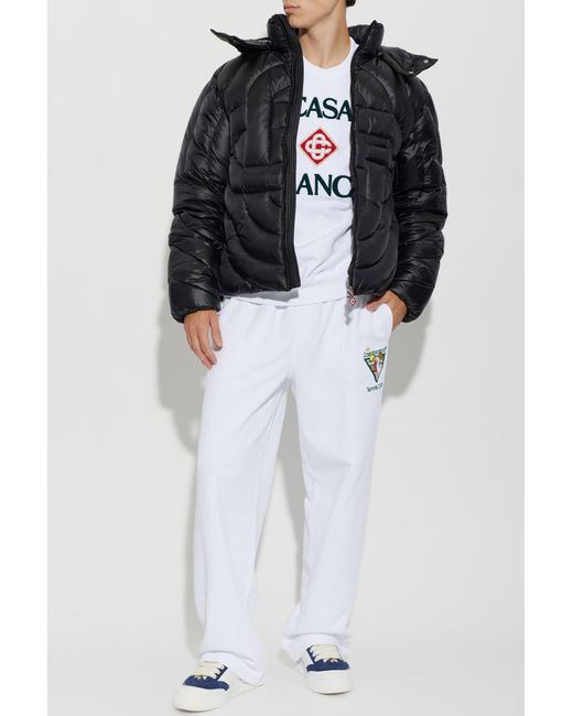 Casablanca Black Down Jacket With Detachable Hood for men