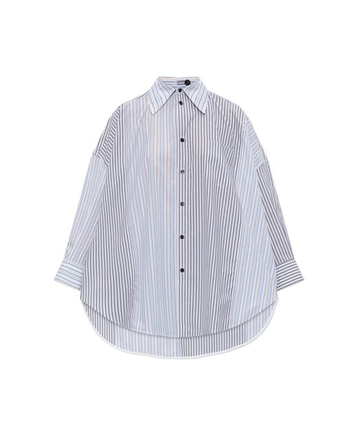 Marni Gray Shirt With Stripe Pattern