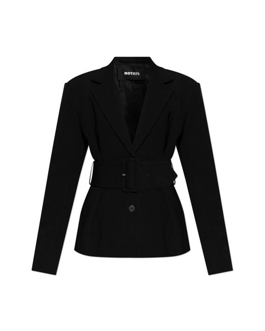 ROTATE BIRGER CHRISTENSEN Black Blazer With Belt