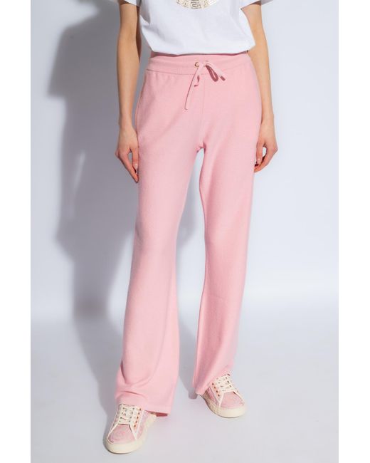 Versace Pink Wool Trousers,