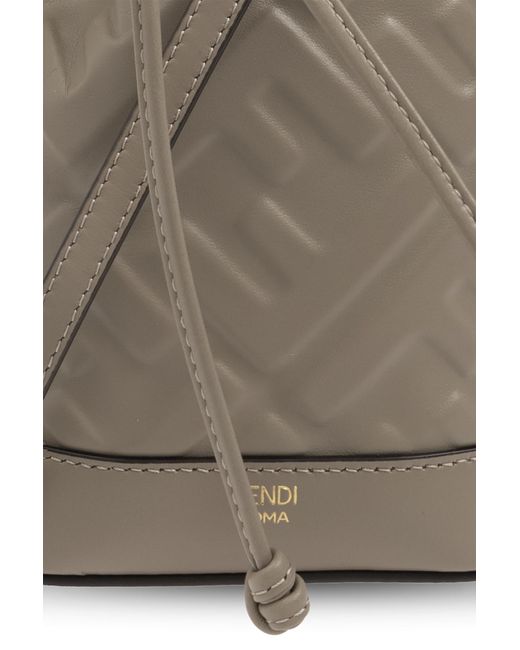 Fendi Black 'Mon Tresor Mini' Bucket Shoulder Bag