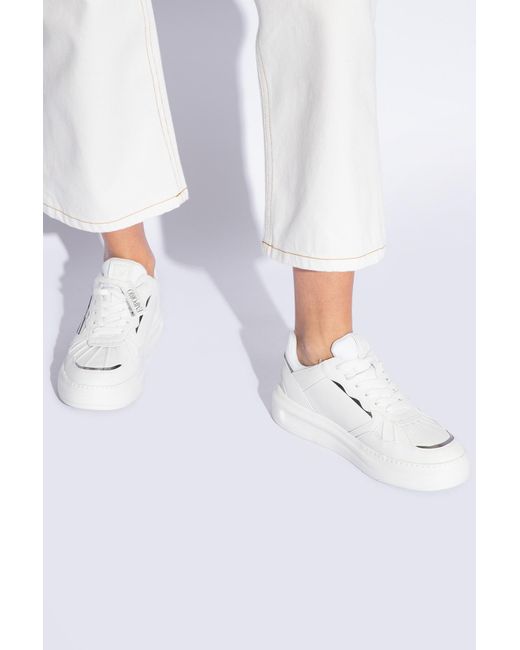 Emporio Armani White Lace-up Sneakers,