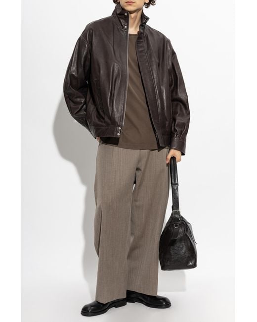 Arma Brown Leather Jacket 'Paulo' for men