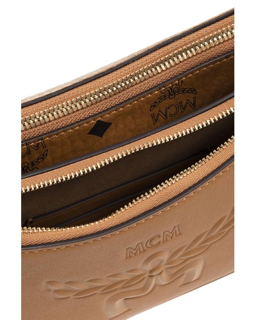 MCM Natural Double Shoulder Bag